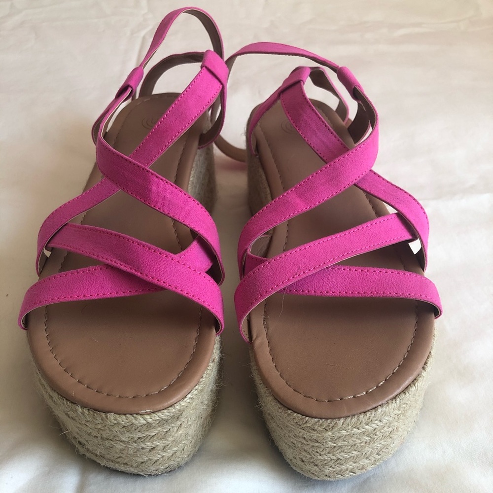 Urban Outfitters hot pink platform sandal